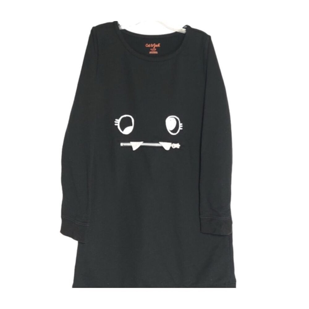 Cat and Jack Black tunic Halloween shirt girls XL (14/16)